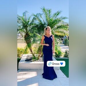 Black tie dress navy blue